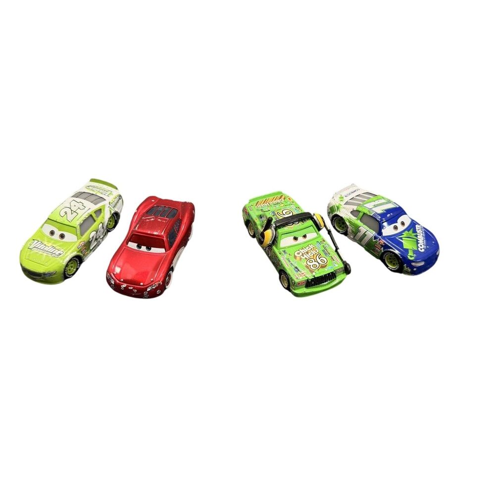 Disney Pixar Cars Chick Hicks Vitoline McQueen Lot Mattel Diecast 1:55 4pc Toy